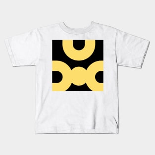 black and yellow Minimalistic pattern Kids T-Shirt